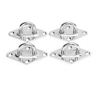 Stainless Steel Eye Plate 8mm Diamond Shaped Ceiling Hook Pad Staple Loop Marine Hardware for Yacht Boat Hammock Chair Porch Swing 4PCS