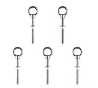 Stainless Steel Eyebolts With Hexagonal Nuts M6X60 M8X80 M8X100 Fully Threaded Lifting Eyebolts For Connecting Ropes, Cables, Beams And Columns To Lift Objects Set Of 5(M8X80)