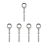 Stainless Steel Eyebolts With Hexagonal Nuts M6X60 M8X80 M8X100 Fully Threaded Lifting Eyebolts For Connecting Ropes, Cables, Beams And Columns To Lift Objects Set Of 5(M8X100)