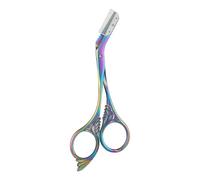 Stainless Steel Eyebrow and Facials Hair Scissors with Comb for Home or Travel Professional Eyebrow Scissors