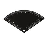 Stainless Steel Eyebrow Stencil with Arch Guide Makeup Symmetry Tool Accessory for Beginners Professional Brows Template, Fan Shape Brow Magic Tool (Black-3)