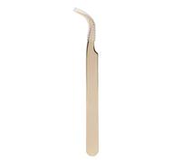 Stainless Steel Eyelash Tweezer - Professional Grafting for Multiple Extensions, Sharp Tips for Precision Clamping, Lightweight Design for Eyelash Artists (Curved Tweezers)