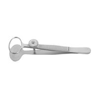 Stainless Steel Eyelid Forceps Precision Tweezer Tool Silver