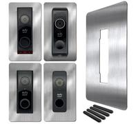Stainless Steel Faceplate for Eufy Bell (E340, C31, C30, S330, S220, 2K) | Covers Holes - Modern Design (Video Doorbell / Bell Plate / Bracket) - Doorbell Accessories