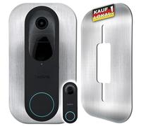 Stainless Steel Faceplate for Reolink Bell (5MP PoE, 5MP WLAN, Battery, Gen | Covers Holes - Modern Design (Video Doorbell / Bell Plate / Bracket) - Doorbell Accessories