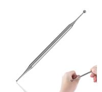 Stainless Steel Facial Reflexology Tool - Manual Acupuncture Pen for Ear & Body Trigger Points, Dual Head Deep Tissue Massage Tool, Self-Massage Acupressure Probe for Tension & Headache Relief