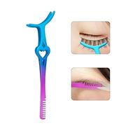 Stainless Steel False Eyelash Assistive Device Eyebrow Comb Eyelash Curler 2 in 1 Simple and Easy to Learn(03)
