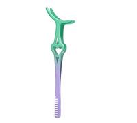 Stainless Steel False Eyelash Assistive Device Eyebrow Comb Eyelash Curler 2 in 1 Simple and Easy to Learn(04)
