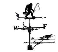Stainless Steel Farm Home Weather Vane Weather Vane Wind Vane Wind Direction Indicator, Yard Measuring Tool Vane Retro Roof Garden Fence Home Decoration