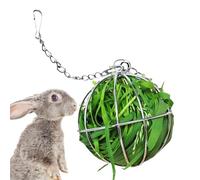 Stainless Steel Feeder Ball Hay Ball Vegetable Stick Holder Fork Feeding Toy for Guinea Pigs, Hamsters, Rabbits Rodents for