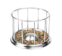 Stainless Steel Feeder - Turtle Water Bowl, Rust Resistant Food Container, Durable Reptile Habitat Accessories, Heavy Duty Dispenser Plate | Vivarium Equipment for Pet Shop