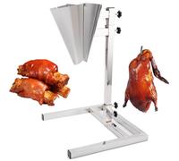 Stainless Steel Feeding Hopper, Adjustable Height Food Packaging Funnel for Efficient Food Processing