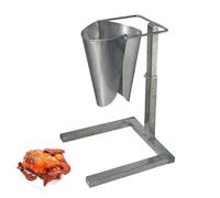 Stainless Steel Feeding Hopper for Foods, Manual Feeder Funnel with Lift Bracket, 33-53cm Adjustable Height, 13/18cm Inlet Diameter, Heavy Duty Funnel for Food Packaging(L)