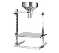 Stainless Steel Feeding Hopper, Heavy Duty Packaging Funnel with Dual Bracket, Adjustable Height for Powder/Liquid/Granule