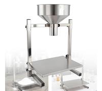 Stainless Steel Feeding Hopper with Support Stand & Lifting Platform, Large-Diameter Dispensing Funnel, Dispensing Funnels for Package Powder/Paste/Liquid/Granule 6cm