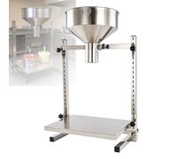 Stainless Steel Feeding Hopper with Support Stand & Lifting Platform, Prepared Foods Feeding Hopper, Large-Diameter Dispensing Funnel, for Package Powder/Paste/Liquid/Granule 7cm