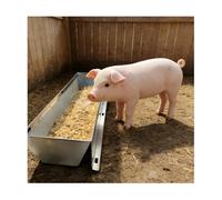 Stainless Steel Feeding Trough, Large Capacity Poultry Watering Bowls With Drainage Port, Piglet Livestock Water Feeder Without Divider For Sheds Pen(180x30x12.5cm)