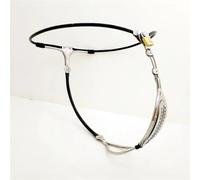 Stainless Steel Female Chastity Belt Invisible Underwear Anal Hole BDSM Bondage Lockable Pants Vaginal Plug Sex Toys for Woman(BLK with Hole 60-90)