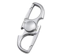 Stainless Steel Fidget Spinner Keychain for Men, 3-in-1 Bottle Opener & Pocket Tool, Smooth Spin Guarantee Anxiety Relief Gift for Dad Husband Boyfriend (Silver)