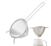 Stainless Steel Fine Mesh Filter - Deep Design with Handle for Tea, Cocktails & Coffee | Double-Ear Strainer for Matcha/Juice, Dishwasher Safe