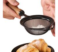 Stainless Steel Fine Mesh Sieve | Oil Filter Strainer Spoon with Insulated Handle - Cedazar Drain Rinse Pasta Coffee Flour Tea Quinoa Egg Rice