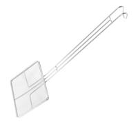 Stainless Steel Fine Mesh Skimmer Spoon Oil Filter for Kitchen Cooking | Square Design, Reusable Straining Utensil for French Fries and Oil Foam, Suitable for Home Cooks or Restaurant Kitchens