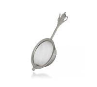Stainless Steel Fine Mesh Tea Strainer with Kettle Embossed on Handle, 6.5 cm Sieve for Herbal Tea Leaves, Ideal for Sifting of Flour, Rice, Pasta