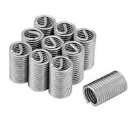 Stainless Steel Fine Thread Insert, Wire Thread Insert 50pcs M6-M14 304 Stainless Steel Repair Kit(M8x1.25x1.5D)
