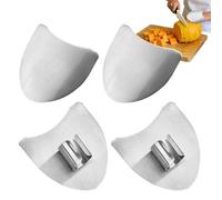 Stainless Steel Finger Guard,Ergonomic Adjustable Non Slip Set | Adjustable Finger Covers for Cuts,for Kitchen Dicing Chopping Fruits Meat Tomato Home Restaurant Chef Family