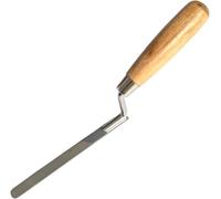 Stainless Steel Finger Pointing Trowel 12mm Flat Stiff Tuck Tool with Wooden Handle - Perfect for Builders & DIY Brick Gap Repairs (12 mm)