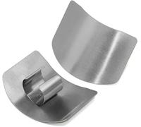 Stainless Steel Finger Shield, Finger Guards for Cutting Food and Vegetables Finger Protector for Kitchen, Safe Chopping Tools for Slicing Dicing Chopping