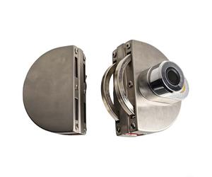 Stainless Steel Fingerprint Lock For Single Glass Doors Fast Biometric Recognition Multiple for ACCESS Methods Integrated Mechanical Key Security For Home Office Storefront Easy(A)