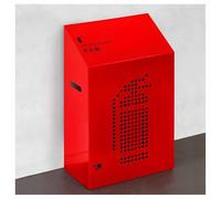 Stainless Steel Fire Extinguisher CabinetHolds 2 ExtinguishersIdeal for Apartments & Shopping MallsDurable SpaceSaving Design (Rosso 34x17x55 cm)