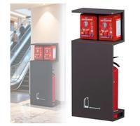 Stainless Steel Fire Extinguisher Storage Box with Open Design for Two Units, Display and Fire Safety Solution