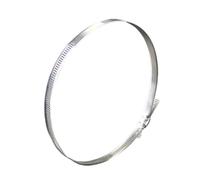 Stainless Steel Fireplace & Wood Stove Exhaust Pipe Extension Connector - Straight-Through Duct Joint for 150-300 mm Chimney Flue Pipes, Compatible(175-195 Clamp)