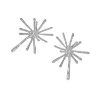 Stainless steel fireworks earrings, lightweight and comfortable fit, sparkle earrings for sensitive skin, perfect for formal occasions, フリーサイズ