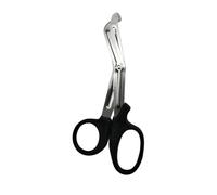Stainless Steel First Aid Scissors, Curved Paramedic with Serrated Blade, Trauma & Nurse Scissor for EMT, EMS, Vets, Nursing Use, Crafting & Everyday Cutting 5.5 inches (1, Black)