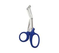 Stainless Steel First Aid Scissors, Curved Paramedic with Serrated Blade, Trauma & Nurse Scissor for EMT, EMS, Vets, Nursing Use, Crafting & Everyday Cutting 5.5 inches (1, Dark Blue)
