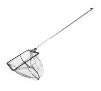 Stainless Steel Fish Net with Extendable Handle and Fine Mesh | Aquarium Cleaning and Maintenance, Soft Nylon Netting, Black Finish, for Lakes Ponds and Debris Removal
