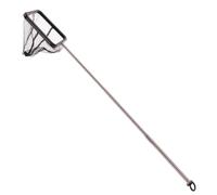 Stainless Steel Fish Net with Telescopic Handle, Fine Mesh Aquarium Cleaner | Foldable Black Netting, Gentle Fry Transfer and Debris Capture, for Water Changes and Shrimp Keepers