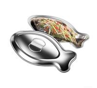 Stainless Steel Fish Serving Tray for Presenting Sushi Seafood Salads and Dessert Platters at Events and Meals (S)