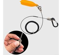 Stainless Steel Fish Tether for Anglers Featuring Coated Cable Construction and Compact Design for Hiking or Cycling Trips (2m)