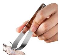 Stainless Steel Fish Tweezers - Fish Bone Removal, Flat Bevel Tool, Durable Steel Construction, Ergonomic Pincher Design, Tips with Strong Handle for Cleaning Bones