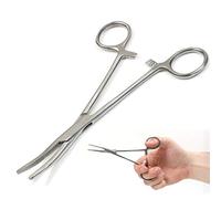 Stainless Steel Fishing Forceps 6'' 8'' 10'' 12'' Straight or Curved Carp Sea Fly (6'' Curved)