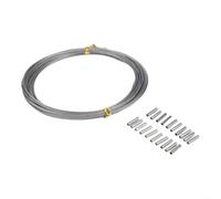 Stainless Steel Fishing Leader Wire, 7x7 Bite-Proof Saltwater Line, Corrosion-Resistant, Flexible for Natural Lure Action(80 pounds)