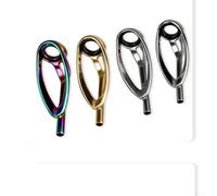 Stainless Steel Fishing Rod Tip Guide Ring Featuring Magnetic Anti-Twist System and Smooth Inner Curve for Reliable Performance (D)