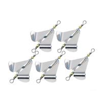Stainless Steel Fishing Spinner Blades 5pcs Silver Finish(S)