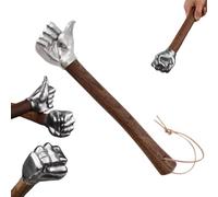 Stainless Steel Fist Shape Hammer for Home Car Outdoor Camping Rose Wooden Handle Crafts Hammer Decorative Ornament Suitable Hand Tools Hardware Tool