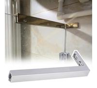 Stainless Steel Fixed Shower Glass Panel Support Bar 10 14 Inch, Waterproof Shower Screen Support Stabilizer Bracket for Restroom/Kitchen/Bathroom(Silver,L-34cm (13 2/5in))