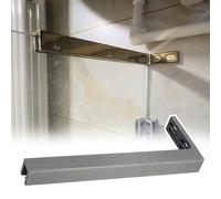 Stainless Steel Fixed Shower Glass Panel Support Bar 10 14 Inch, Waterproof Shower Screen Support Stabilizer Bracket for Restroom/Kitchen/Bathroom(Gray,R-24cm (9 2/5in))
